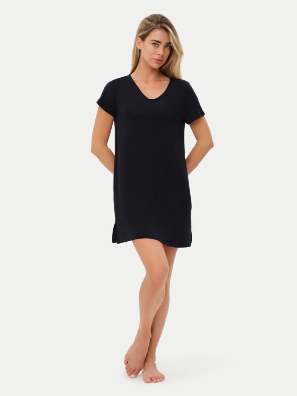 Short Sleeve Short Bamboo Sleepshirt - Image 6