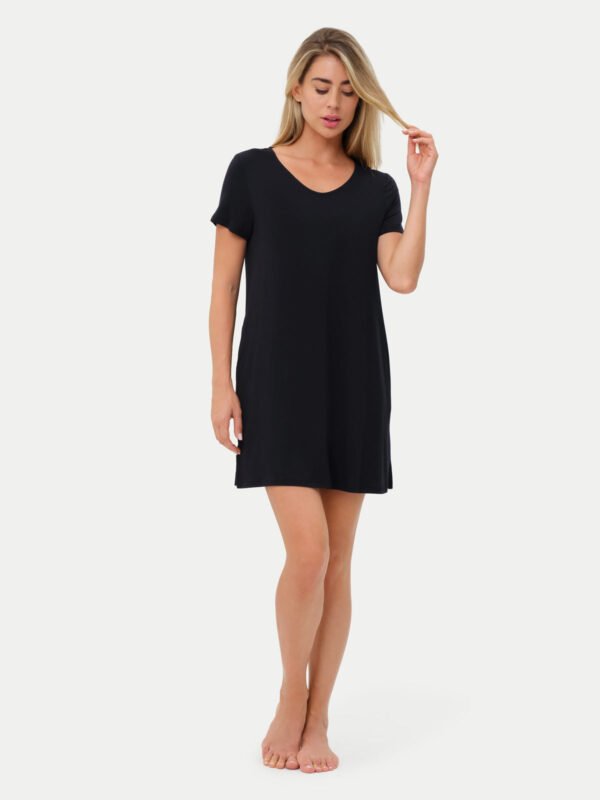 Short Sleeve Short Bamboo Sleepshirt - Image 7