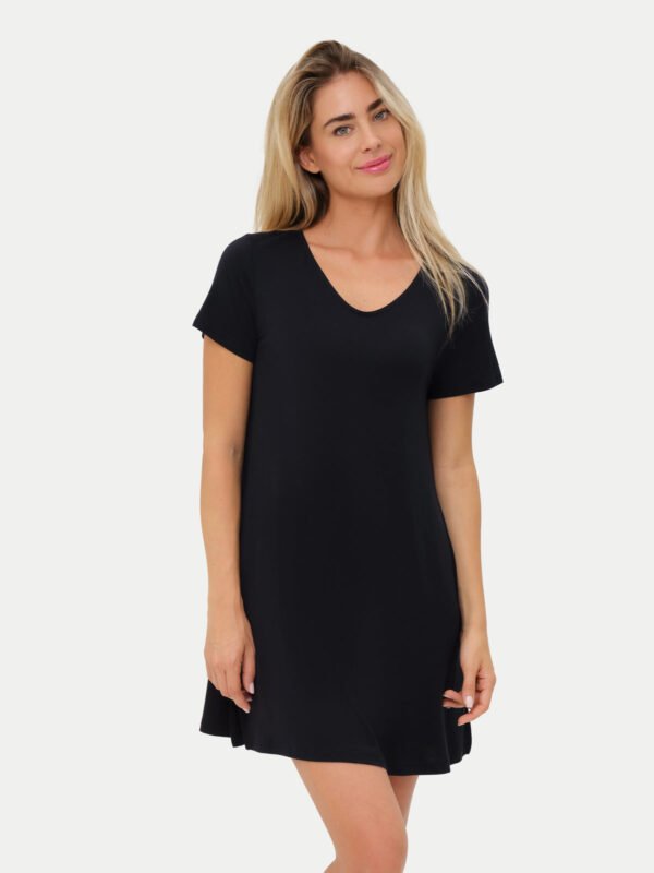 Short Sleeve Short Bamboo Sleepshirt - Image 11