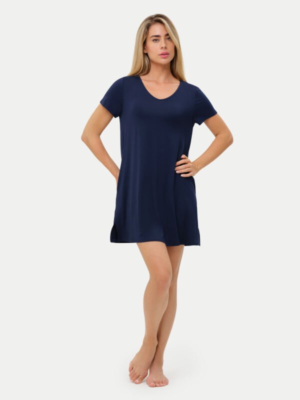 Short Sleeve Short Bamboo Sleepshirt - Image 74