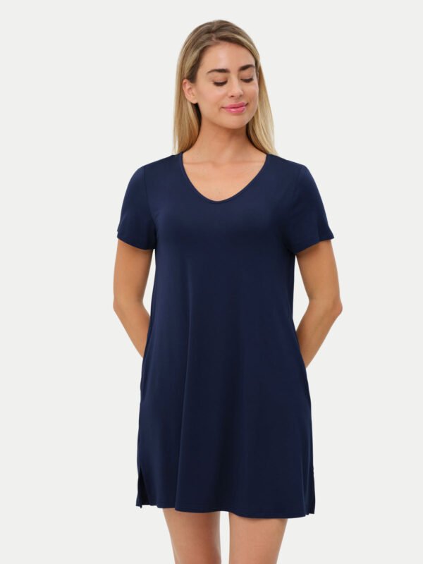 Short Sleeve Short Bamboo Sleepshirt - Image 78