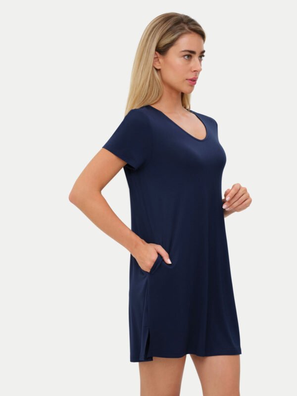 Short Sleeve Short Bamboo Sleepshirt - Image 79