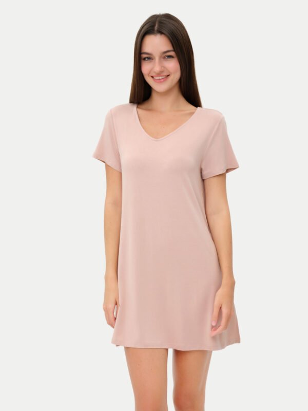 Short Sleeve Short Bamboo Sleepshirt - Image 21