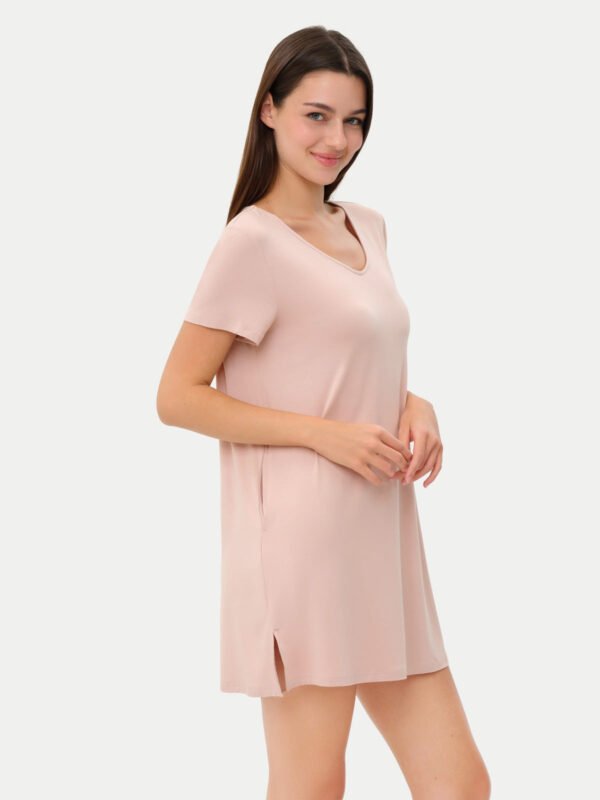 Short Sleeve Short Bamboo Sleepshirt - Image 22
