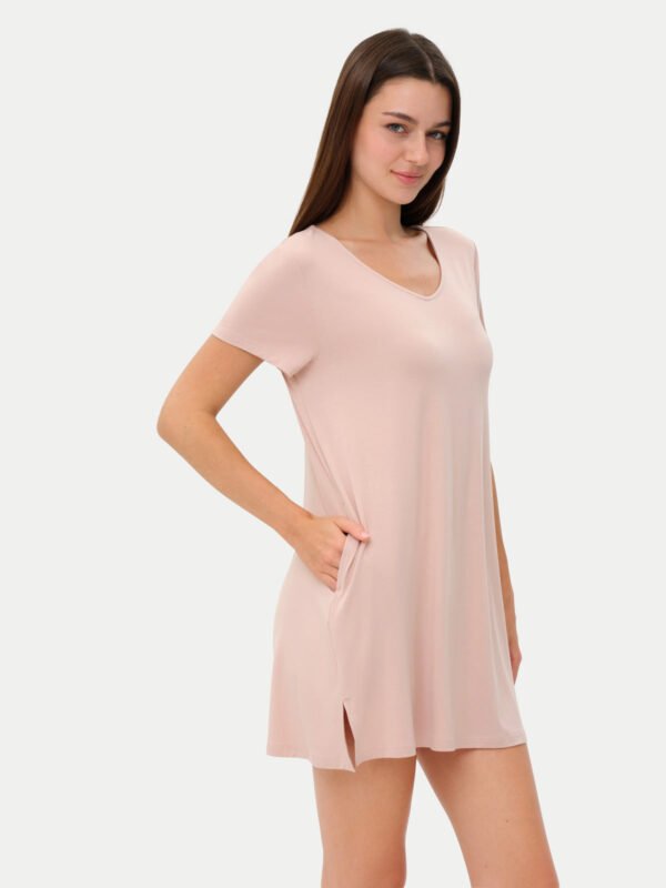 Short Sleeve Short Bamboo Sleepshirt - Image 23