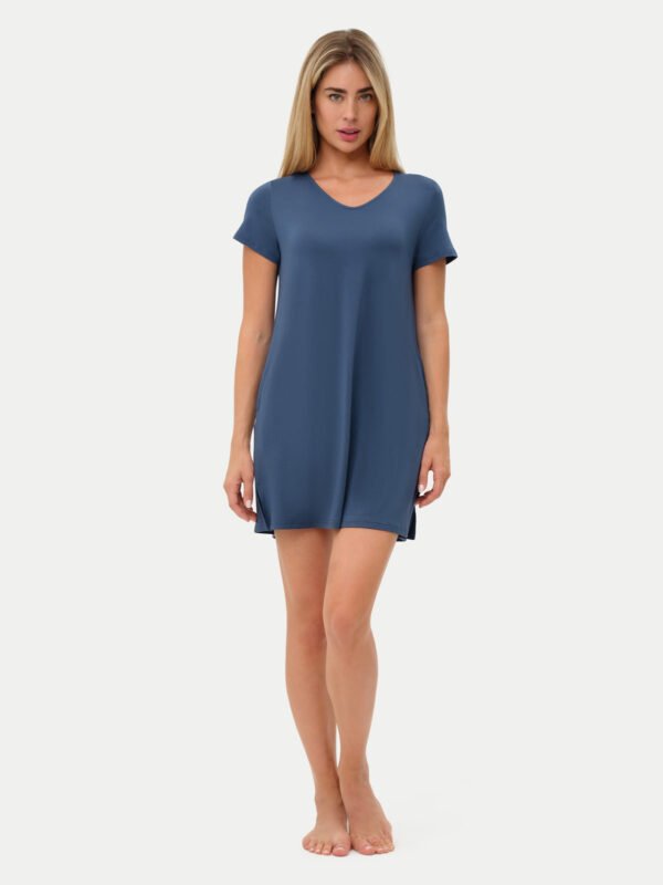 Short Sleeve Short Bamboo Sleepshirt - Image 4