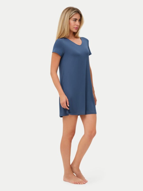Short Sleeve Short Bamboo Sleepshirt - Image 5