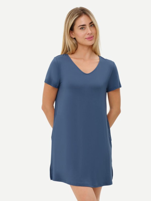 Short Sleeve Short Bamboo Sleepshirt - Image 3
