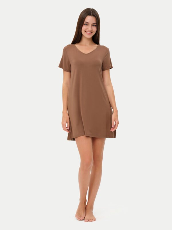 Short Sleeve Short Bamboo Sleepshirt - Image 35