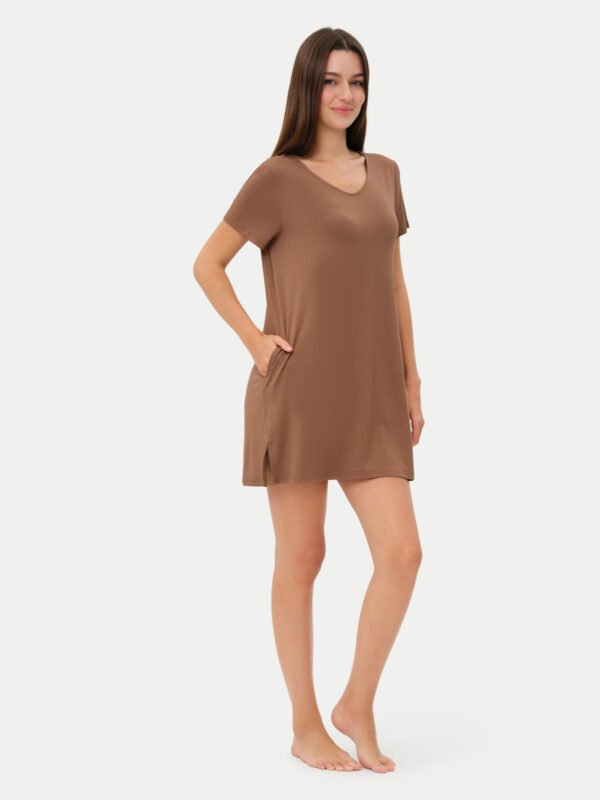 Short Sleeve Short Bamboo Sleepshirt - Image 36