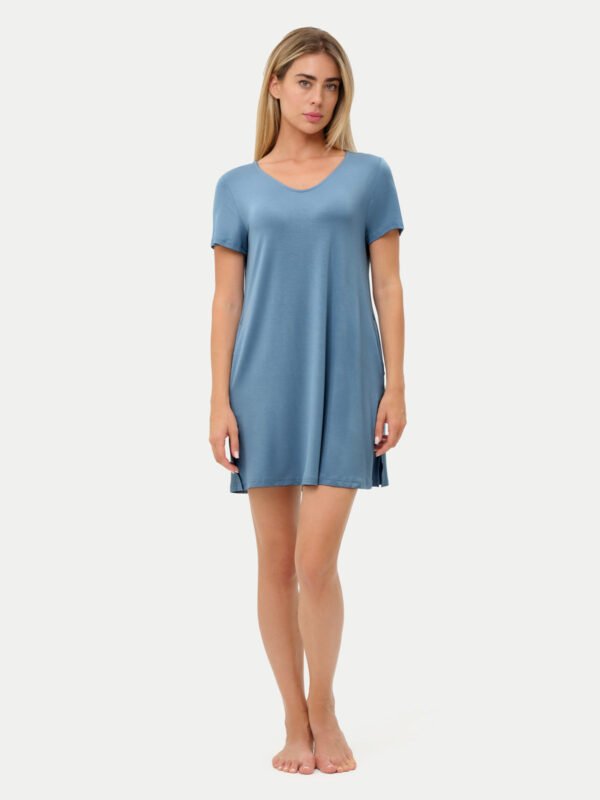 Short Sleeve Short Bamboo Sleepshirt - Image 29