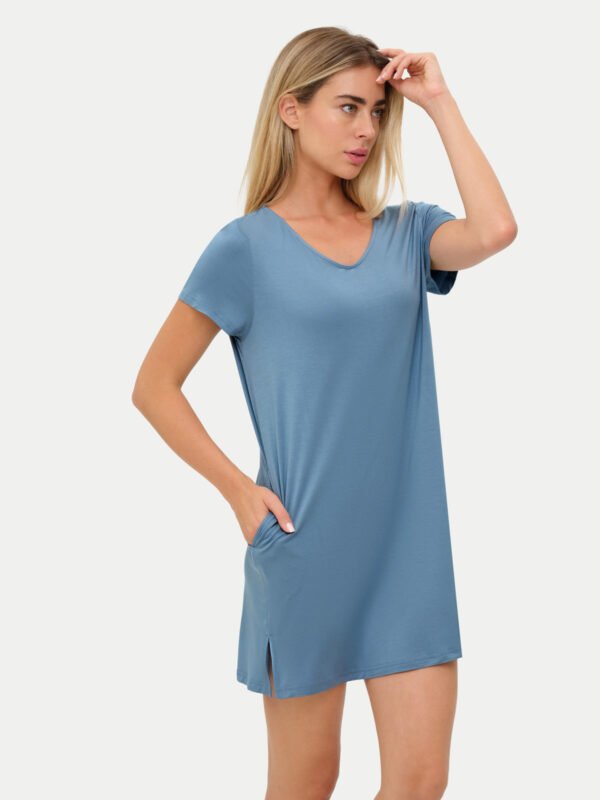 Short Sleeve Short Bamboo Sleepshirt - Image 33