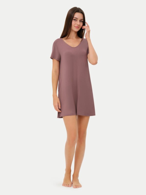 Short Sleeve Short Bamboo Sleepshirt - Image 91