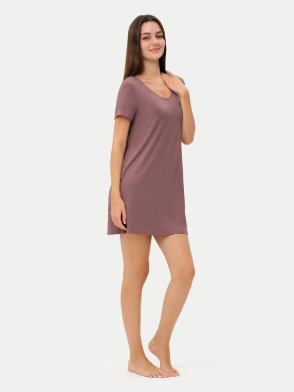 Short Sleeve Short Bamboo Sleepshirt - Image 92