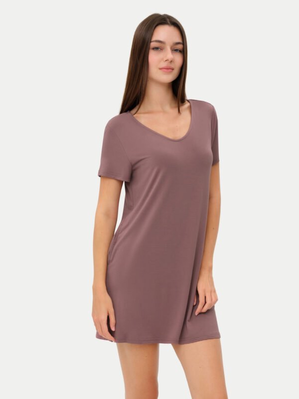 Short Sleeve Short Bamboo Sleepshirt - Image 95