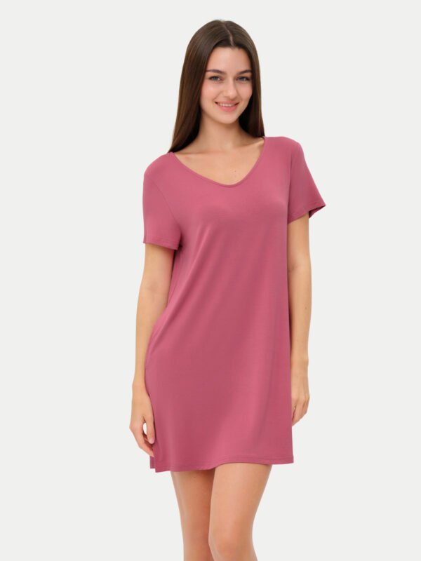 Short Sleeve Short Bamboo Sleepshirt - Image 49