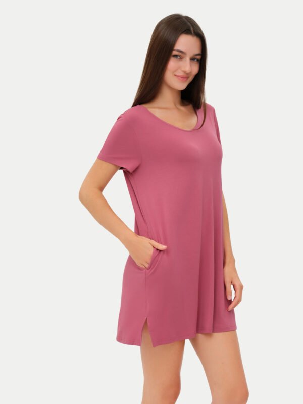 Short Sleeve Short Bamboo Sleepshirt - Image 39