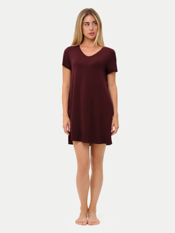 Short Sleeve Short Bamboo Sleepshirt - Image 50