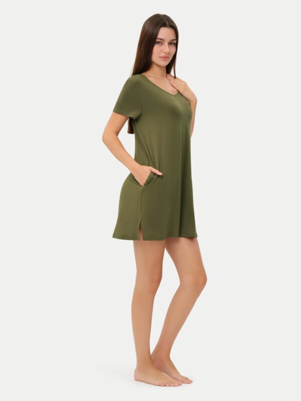 Short Sleeve Short Bamboo Sleepshirt - Image 70