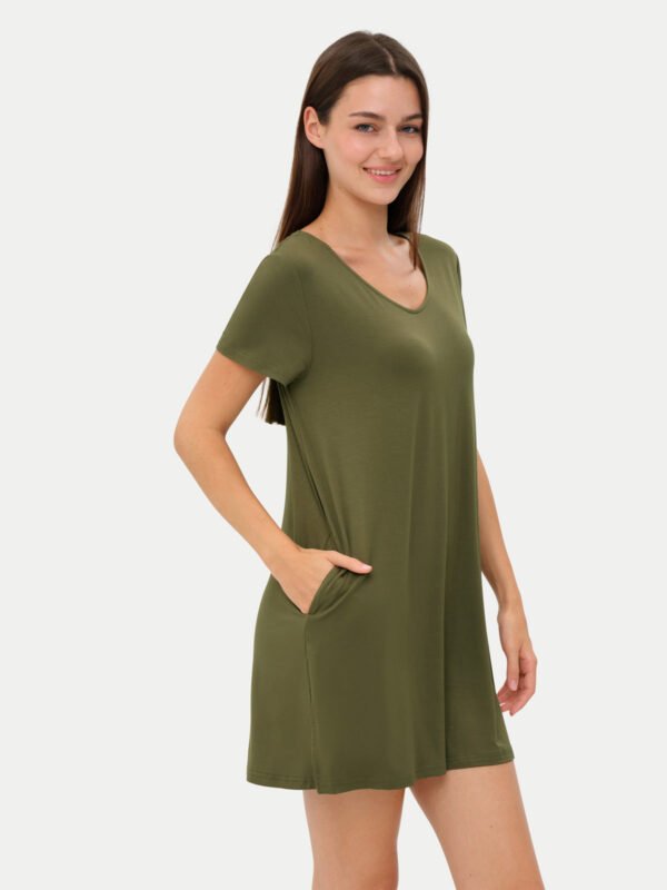Short Sleeve Short Bamboo Sleepshirt - Image 61