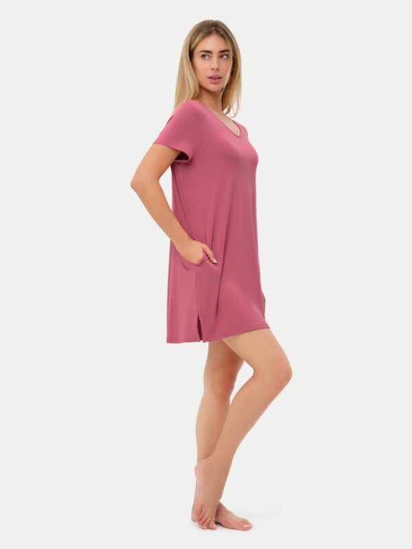 Short Sleeve Short Bamboo Sleepshirt - Image 42