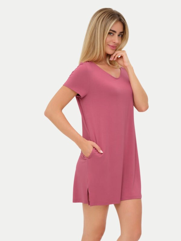 Short Sleeve Short Bamboo Sleepshirt - Image 45