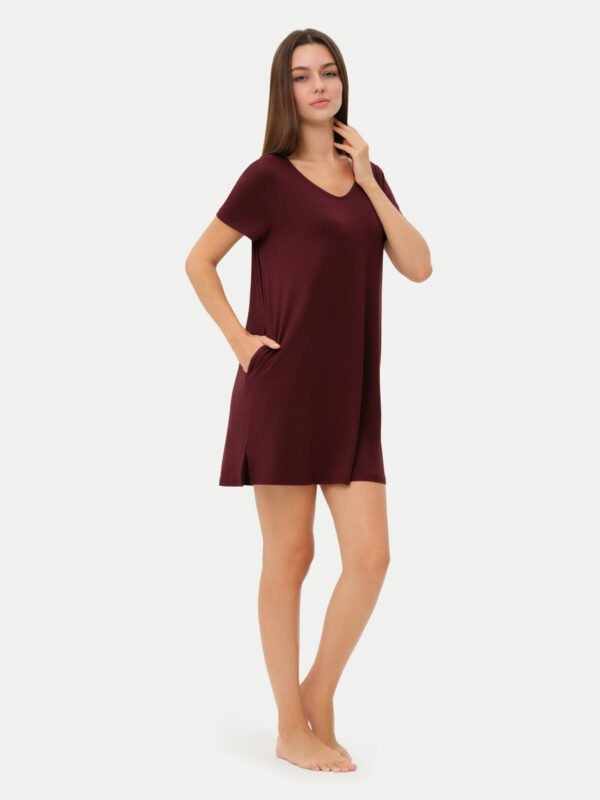 Short Sleeve Short Bamboo Sleepshirt - Image 57