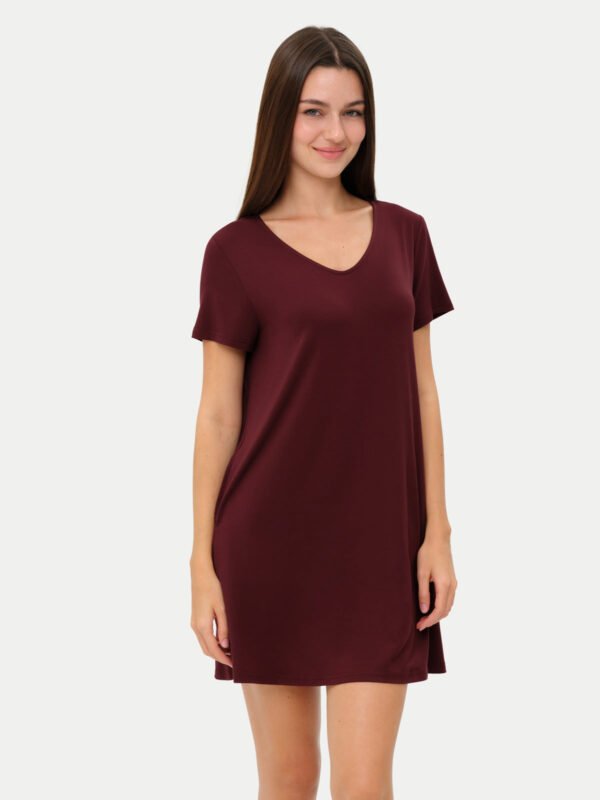 Short Sleeve Short Bamboo Sleepshirt - Image 59