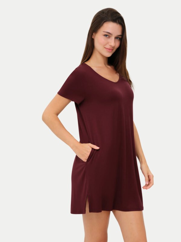 Short Sleeve Short Bamboo Sleepshirt - Image 60