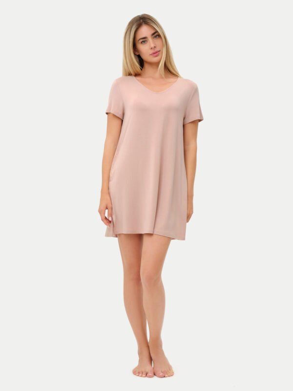 Short Sleeve Short Bamboo Sleepshirt - Image 24