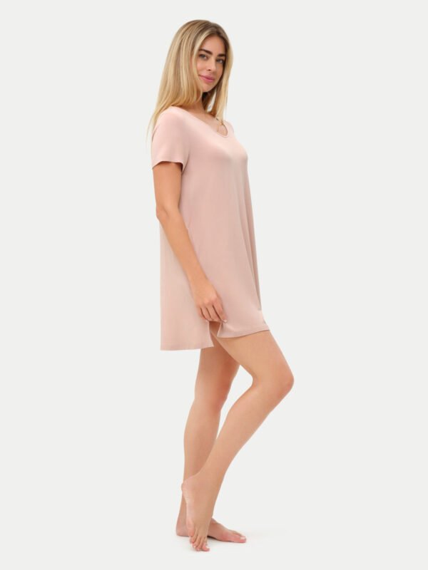 Short Sleeve Short Bamboo Sleepshirt - Image 25