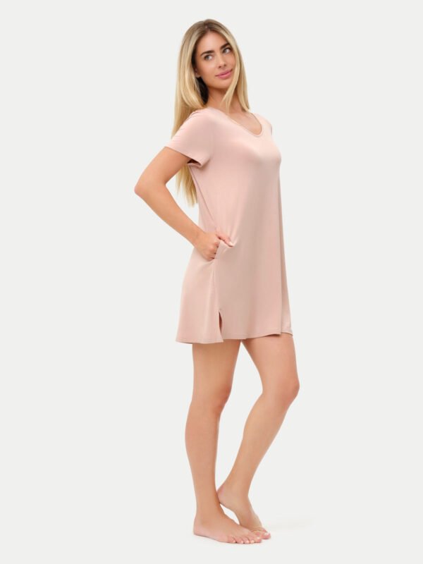 Short Sleeve Short Bamboo Sleepshirt - Image 26