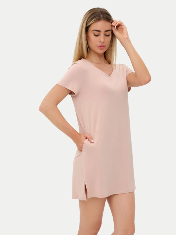 Short Sleeve Short Bamboo Sleepshirt - Image 28
