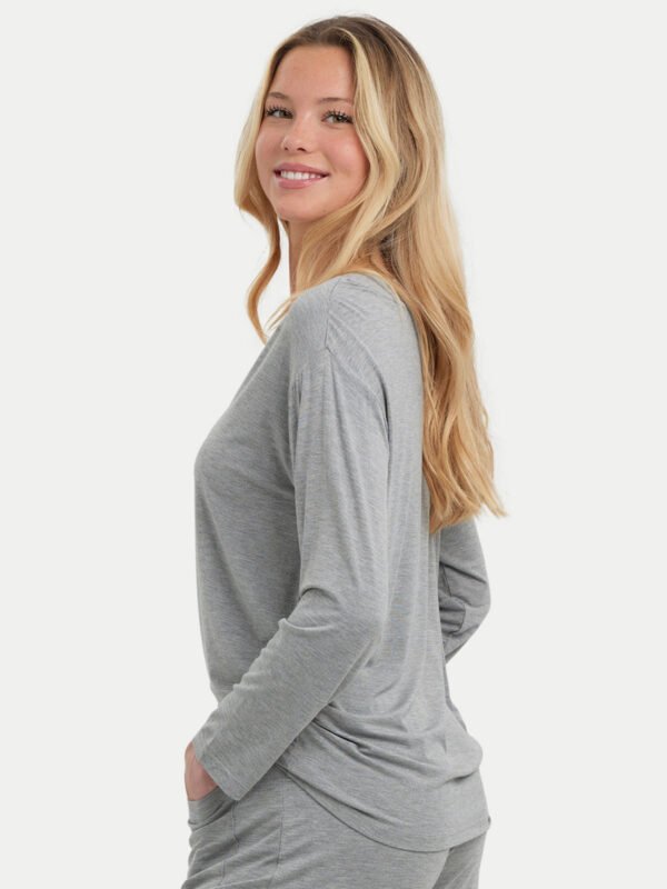 Long Sleeve Bamboo Slouchy PJs Top - Image 5