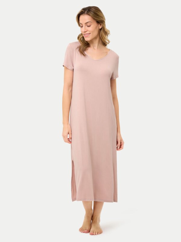 Short Sleeve Long Bamboo Sleepshirt - Image 6