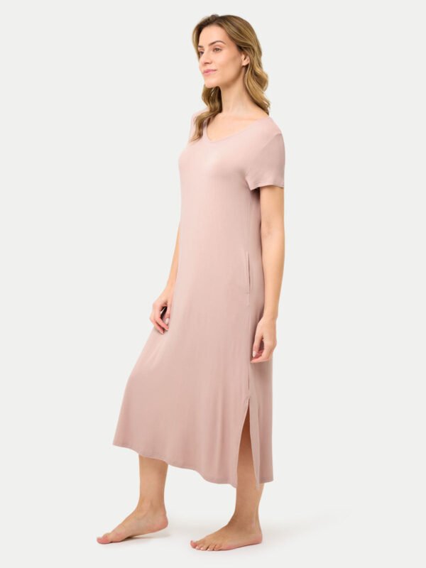 Short Sleeve Long Bamboo Sleepshirt - Image 9