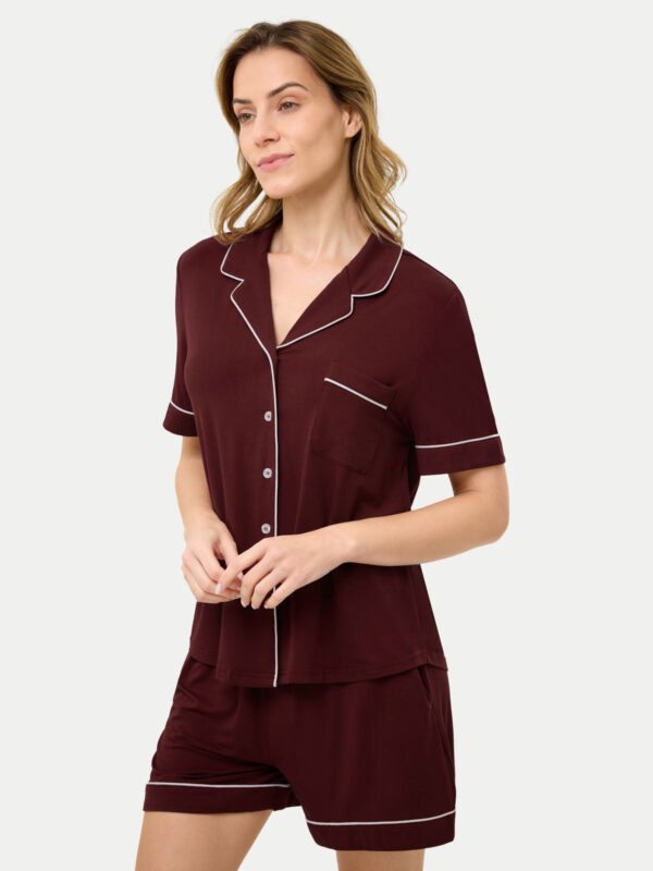 Short Sleeve Bamboo Pajama Shirt - Image 51
