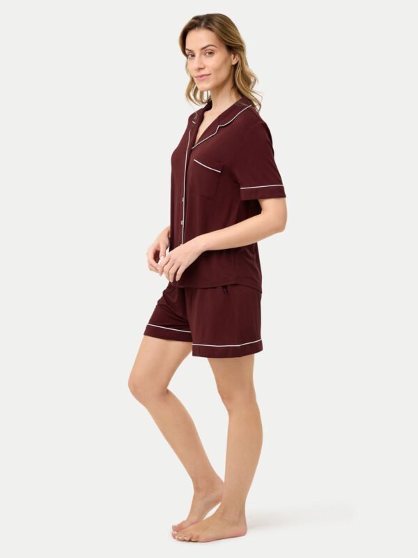 Short Sleeve Bamboo Pajama Set - Image 43