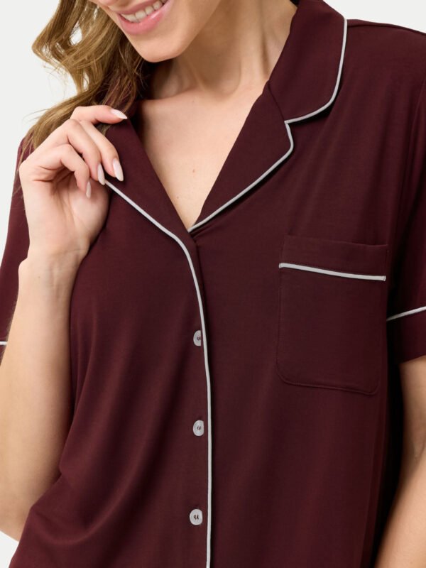 Short Sleeve Bamboo Pajama Set - Image 45
