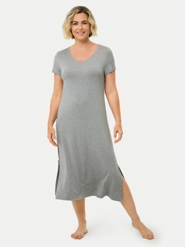 Short Sleeve Long Bamboo Sleepshirt - Image 36