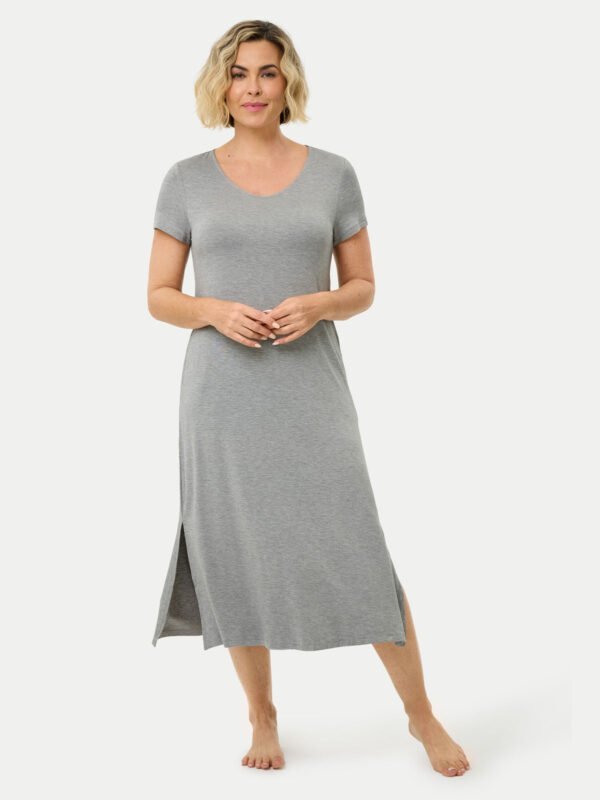 Short Sleeve Long Bamboo Sleepshirt - Image 35
