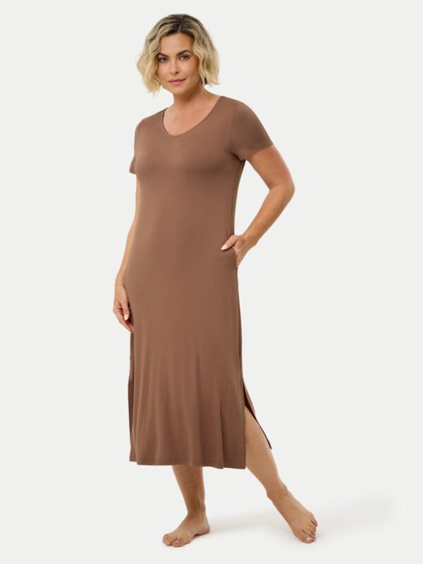 Short Sleeve Long Bamboo Sleepshirt - Image 15
