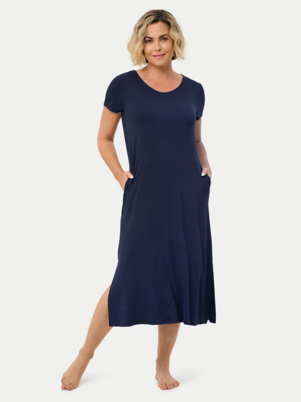 Short Sleeve Long Bamboo Sleepshirt - Image 31
