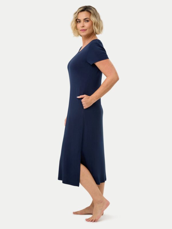 Short Sleeve Long Bamboo Sleepshirt - Image 32