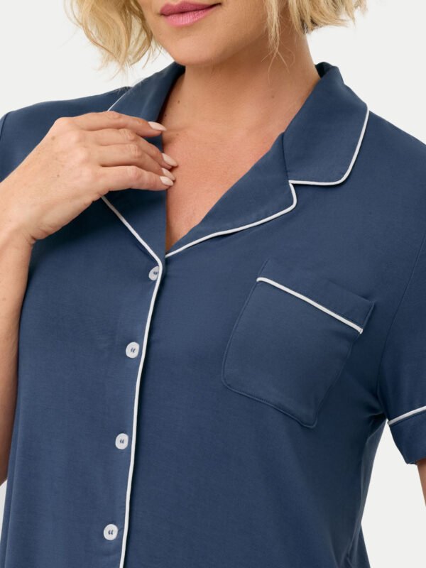 Short Sleeve Bamboo Pajama Set - Image 30