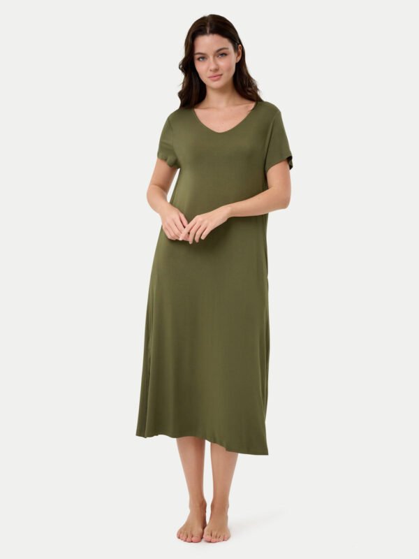 Short Sleeve Long Bamboo Sleepshirt - Image 26