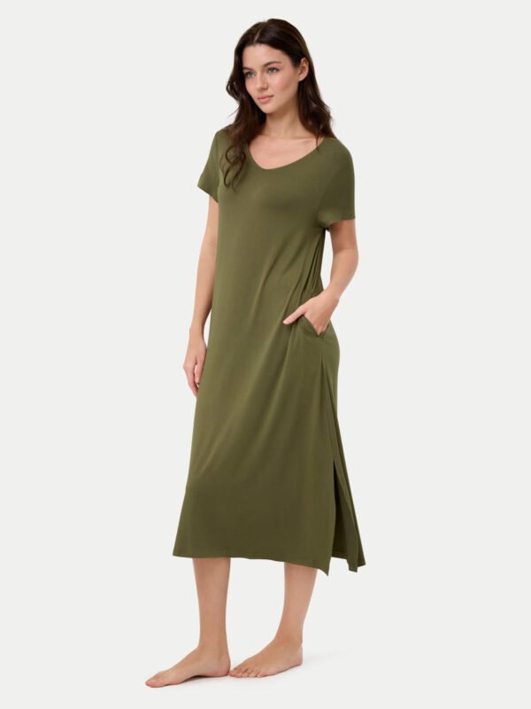 Short Sleeve Long Bamboo Sleepshirt - Image 28