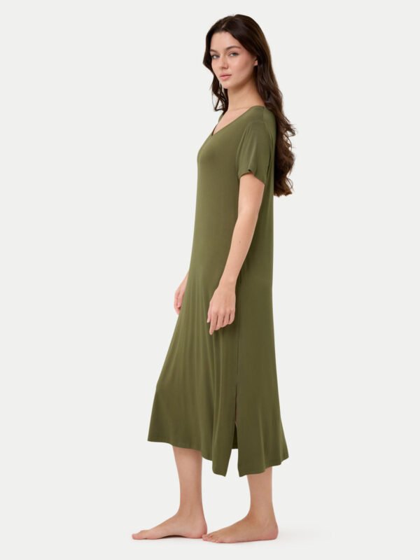 Short Sleeve Long Bamboo Sleepshirt - Image 29