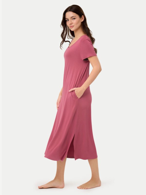 Short Sleeve Long Bamboo Sleepshirt - Image 19