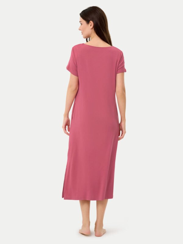 Short Sleeve Long Bamboo Sleepshirt - Image 21